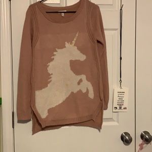 Pink unicorn sweater